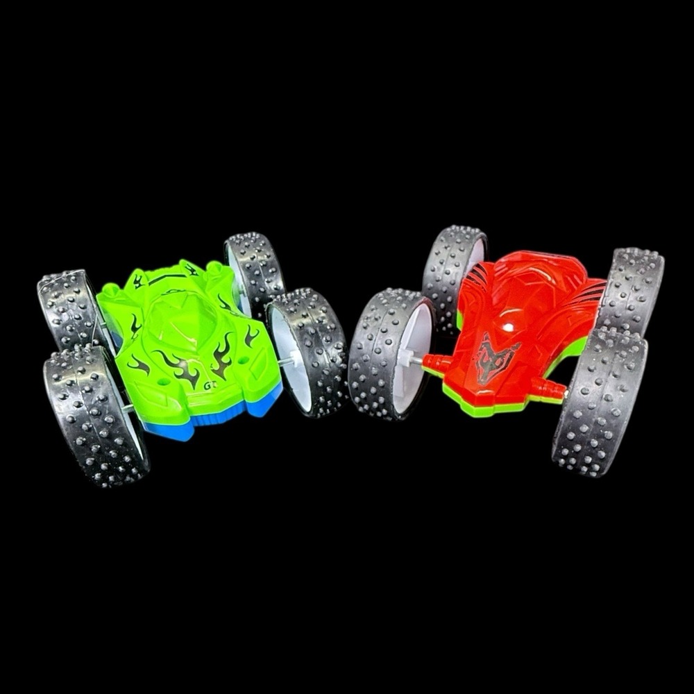 2 Four-Wheeled Double-Sided Drive Inertia Toy Car  Stunt Blue/Green/Red